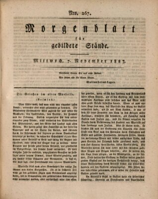 Morgenblatt für gebildete Stände Mittwoch 7. November 1827