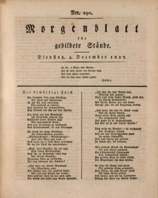 Morgenblatt für gebildete Stände Dienstag 4. Dezember 1827