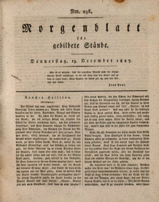 Morgenblatt für gebildete Stände Donnerstag 13. Dezember 1827