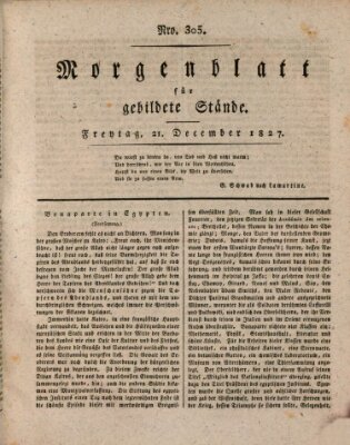 Morgenblatt für gebildete Stände Freitag 21. Dezember 1827