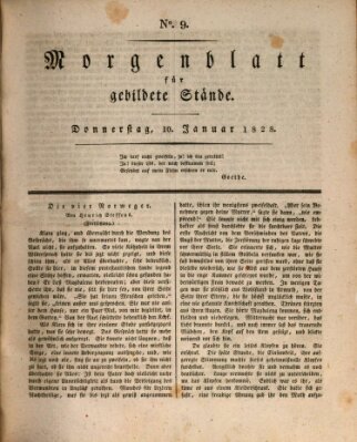 Morgenblatt für gebildete Stände Donnerstag 10. Januar 1828