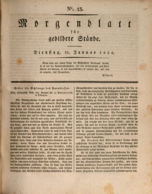 Morgenblatt für gebildete Stände Dienstag 15. Januar 1828