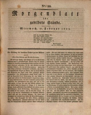 Morgenblatt für gebildete Stände Mittwoch 27. Februar 1828