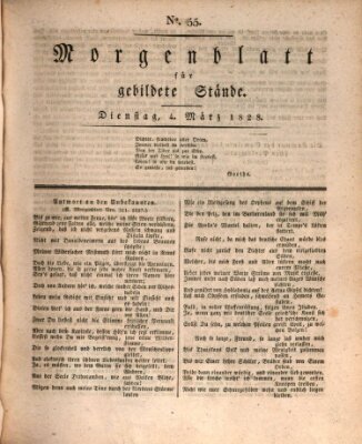 Morgenblatt für gebildete Stände Dienstag 4. März 1828