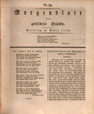 Morgenblatt für gebildete Stände Freitag 28. März 1828