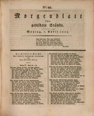 Morgenblatt für gebildete Stände Montag 7. April 1828