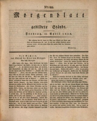 Morgenblatt für gebildete Stände Freitag 11. April 1828