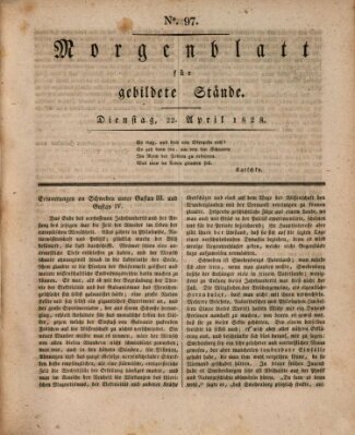 Morgenblatt für gebildete Stände Dienstag 22. April 1828