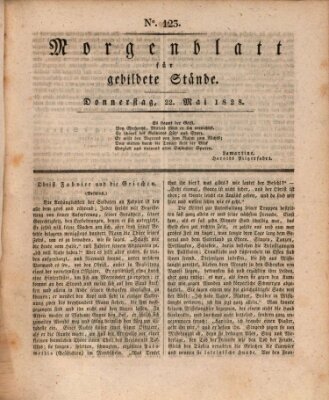 Morgenblatt für gebildete Stände Donnerstag 22. Mai 1828