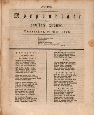 Morgenblatt für gebildete Stände Donnerstag 29. Mai 1828