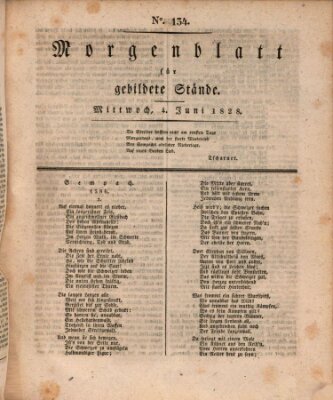 Morgenblatt für gebildete Stände Mittwoch 4. Juni 1828