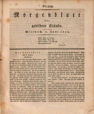 Morgenblatt für gebildete Stände Mittwoch 18. Juni 1828