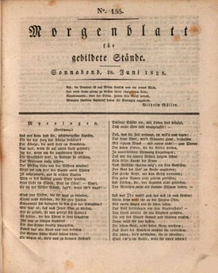 Morgenblatt für gebildete Stände Samstag 28. Juni 1828