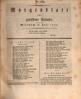 Morgenblatt für gebildete Stände Mittwoch 16. Juli 1828