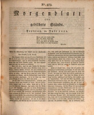 Morgenblatt für gebildete Stände Freitag 18. Juli 1828