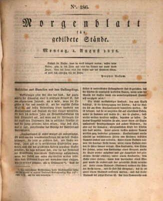 Morgenblatt für gebildete Stände Montag 4. August 1828