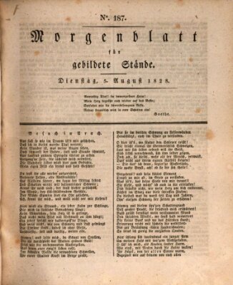 Morgenblatt für gebildete Stände Dienstag 5. August 1828