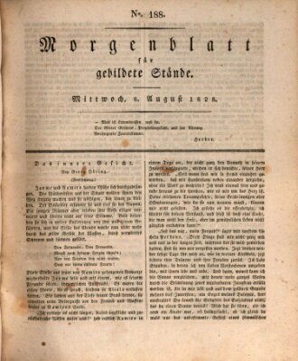 Morgenblatt für gebildete Stände Mittwoch 6. August 1828