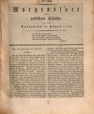 Morgenblatt für gebildete Stände Samstag 30. August 1828