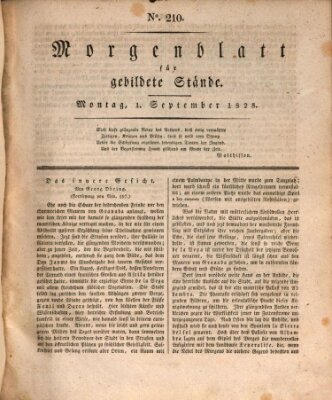 Morgenblatt für gebildete Stände Montag 1. September 1828