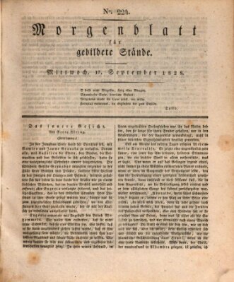 Morgenblatt für gebildete Stände Mittwoch 17. September 1828