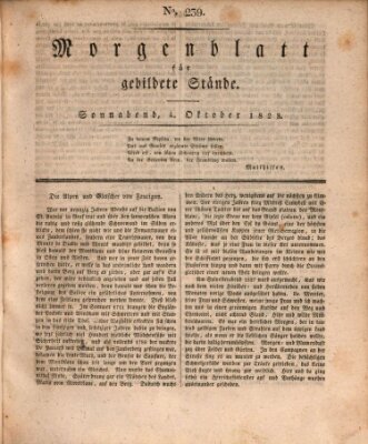 Morgenblatt für gebildete Stände Samstag 4. Oktober 1828