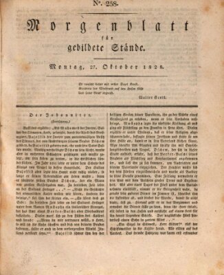 Morgenblatt für gebildete Stände Montag 27. Oktober 1828