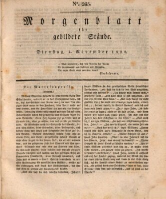 Morgenblatt für gebildete Stände Dienstag 4. November 1828