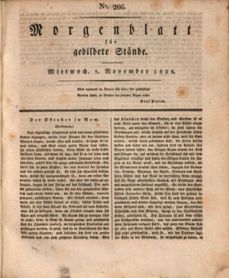 Morgenblatt für gebildete Stände Mittwoch 5. November 1828