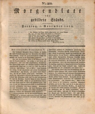 Morgenblatt für gebildete Stände Freitag 7. November 1828