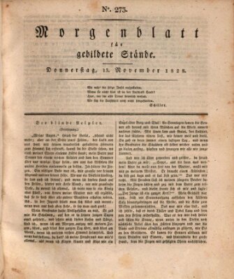 Morgenblatt für gebildete Stände Donnerstag 13. November 1828