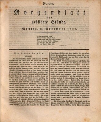 Morgenblatt für gebildete Stände Montag 17. November 1828