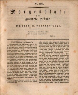 Morgenblatt für gebildete Stände Mittwoch 19. November 1828