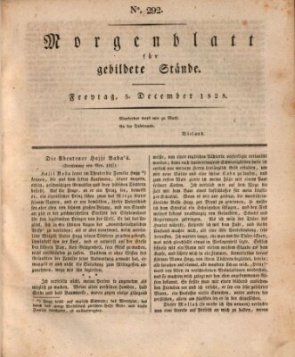 Morgenblatt für gebildete Stände Freitag 5. Dezember 1828