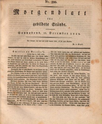 Morgenblatt für gebildete Stände Samstag 13. Dezember 1828