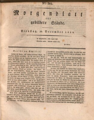 Morgenblatt für gebildete Stände Dienstag 16. Dezember 1828