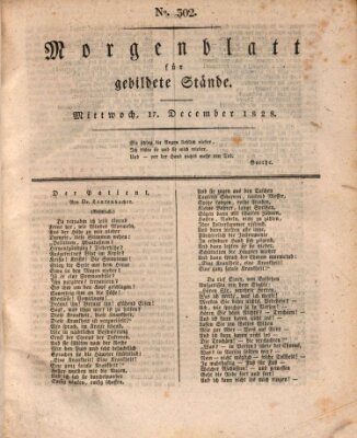 Morgenblatt für gebildete Stände Mittwoch 17. Dezember 1828