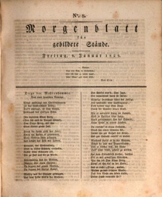 Morgenblatt für gebildete Stände Freitag 9. Januar 1829