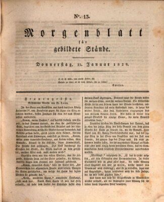 Morgenblatt für gebildete Stände Donnerstag 15. Januar 1829