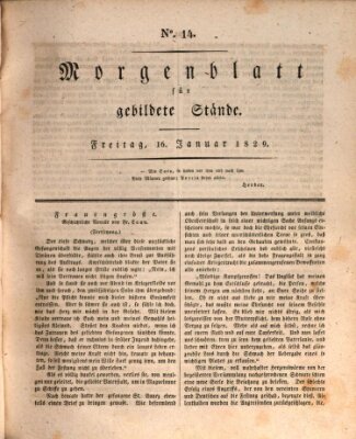 Morgenblatt für gebildete Stände Freitag 16. Januar 1829