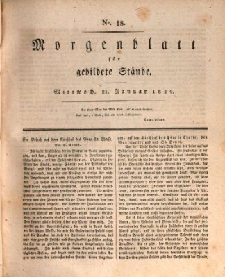 Morgenblatt für gebildete Stände Mittwoch 21. Januar 1829