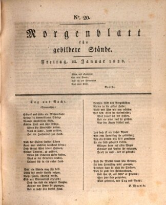 Morgenblatt für gebildete Stände Freitag 23. Januar 1829