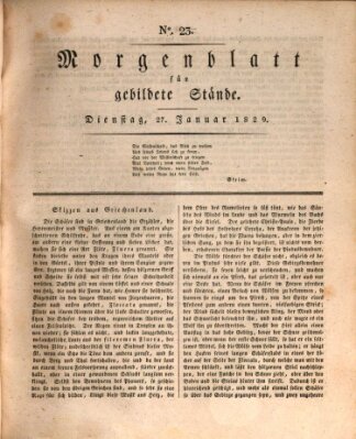 Morgenblatt für gebildete Stände Dienstag 27. Januar 1829