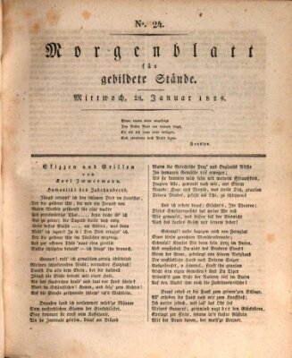 Morgenblatt für gebildete Stände Mittwoch 28. Januar 1829