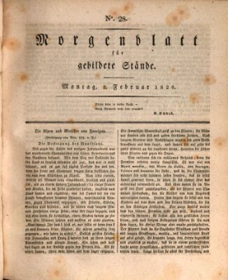 Morgenblatt für gebildete Stände Montag 2. Februar 1829