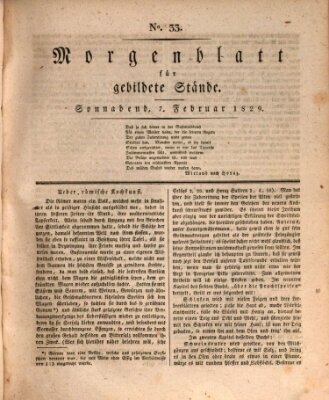 Morgenblatt für gebildete Stände Samstag 7. Februar 1829