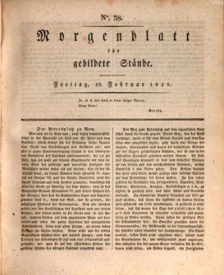 Morgenblatt für gebildete Stände Freitag 13. Februar 1829