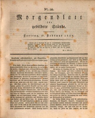 Morgenblatt für gebildete Stände Freitag 27. Februar 1829