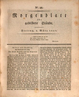 Morgenblatt für gebildete Stände Freitag 6. März 1829