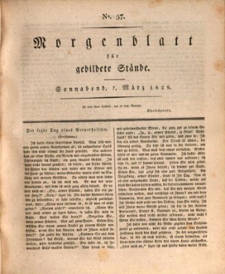 Morgenblatt für gebildete Stände Samstag 7. März 1829